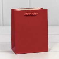 Пакет подарочный "Фактура" Красный 12*15*7 210г 1/20 1/480 Арт: 300480H/6