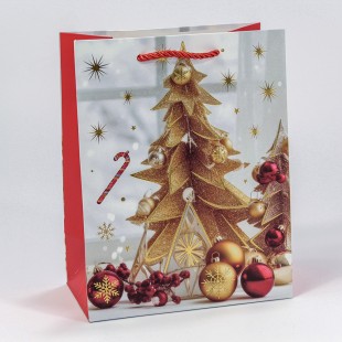 Пакет подарочный с тиснением "Новый год" (микс 557) 18*23*10 210г 1/20 1/360 Арт: 300557E