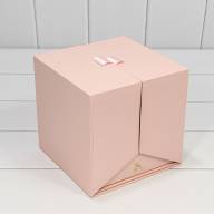 Коробка Куб 18,8*18,8*18,4 &quot;Сюрприз&quot; с атласной лентой Розовый 1/12 Арт: 720172/2 - Коробка Куб 18,8*18,8*18,4 "Сюрприз" с атласной лентой Розовый 1/12 Арт: 720172/2