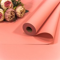 Плёнка 58см 800г матовая "Корейская" 65мкм Умеренный розовый 1/12 Арт: 1838/3572
