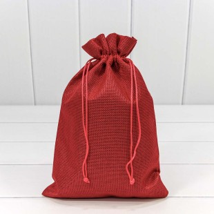Мешочки из искусственного льна 20*30 Красный 1/25 1/500 Арт: 000809K/2