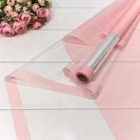 Плёнка 0,58*10м глянцевая с окошком 50мкм Розовый 1/30 Арт: 001306/12