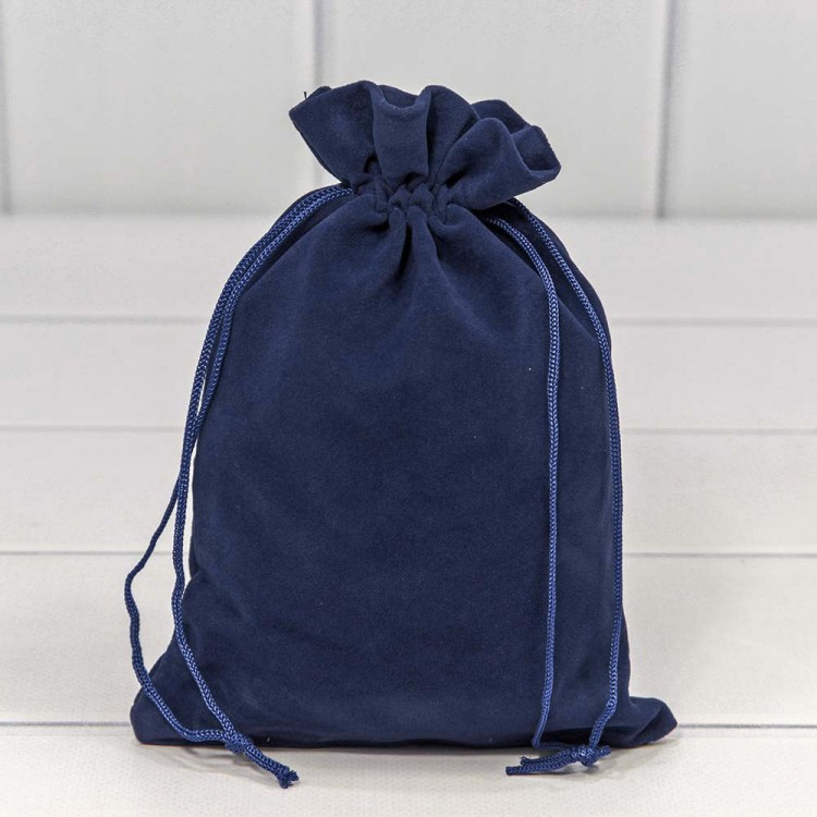 Мешочки бархатные 14*20 Синий 1/25 1/1500 Арт: 000811G/12