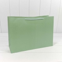 Пакет подарочный "Фактура" Бледно-зелёный 45*32*15 210г 1/20 1/120 Арт: 300480AA/8