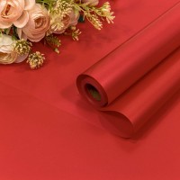 Плёнка 0,58*10м матовая "Корейская" 65мкм Красный-2347 1/30 Арт: 1638/2347