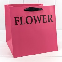 Пакет подарочный "Flower" Лиловый 28*28*28 210г 1/10 1/200 Арт: 000179YQ/35