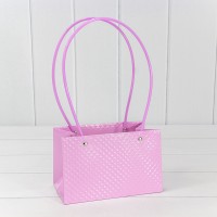 Пакет подарочный "Ваза для цветов" 19*12*10,5 260г "Ромбики" Сиреневый 1/10 1/150 Арт: 000237GA/23