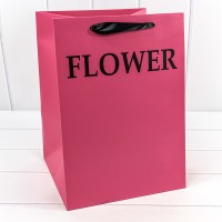 Пакет подарочный "Flower" Лиловый 25*30*25 210г 1/10 1/200 Арт: 000179P/35