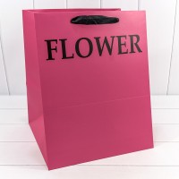 Пакет подарочный "Flower" Лиловый 32*40*32 210г 1/10 1/100 Арт: 000179L/35