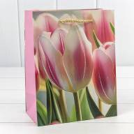 Пакет подарочный с блёстками "Тюльпаны" (микс 256) 18*23*10 210г 1/20 1/360 Арт: 000256E - Пакет подарочный с блёстками "Тюльпаны" (микс 256) 18*23*10 210г 1/20 1/360 Арт: 000256E