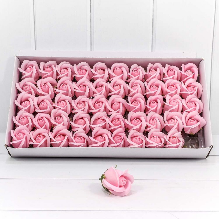 Декоративный цветок-мыло "Роза" Светло-розовый 5*4,5 50шт. 1/24 Арт: 420051/2*