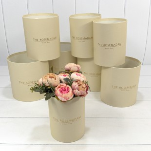 Коробки Цилиндр Набор 1/8 19,5*19 без крышки "The Rosemadam" Бежевый 1/6 Арт: 720835/176