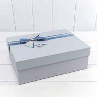 Коробки Прямоугольные Набор 1/3 33,5*25*11,5 с двойным бантом Голубой 1/12 Арт: 720631/3 - Коробки Прямоугольные Набор 1/3 33,5*25*11,5 с двойным бантом Голубой 1/12 Арт: 720631/3