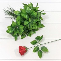 Стебель для розы с листьями 30см 1/50 1/3000 Арт: 420050/1