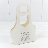 Пакет подарочный "Fresh Flower" Белый 17*32*7,5 300г 1/10 1/300 Арт: 000178/07