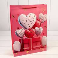 Пакет подарочный с тиснением "Сердца" (микс 110) 30*41,5*12 210г 1/20 1/80 Арт: 000110A - Пакет подарочный с тиснением "Сердца" (микс 110) 30*41,5*12 210г 1/20 1/80 Арт: 000110A