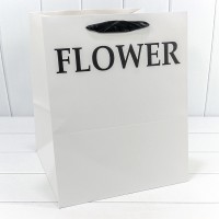 Пакет подарочный "Flower" Белый 32*40*32 210г 1/10 1/100 Арт: 000179L/07