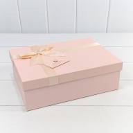 Коробки Прямоугольные Набор 1/3 29*21*9,5 с бантом и цветочком Персиковый 1/12 Арт: 721630/2 - Коробки Прямоугольные Набор 1/3 29*21*9,5 с бантом и цветочком Персиковый 1/12 Арт: 721630/2