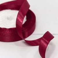 Лента Атласная Сатин 1,2см*25ярд Вишнёвый 1/10 1/600 Арт: 562-12/86