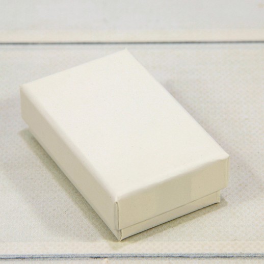 Коробка Прямоугольная 8*5*2,5 Крафт Белый 1/24 1/360 Арт: 62267/1