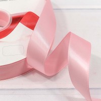 Лента Атласная Полиэстер класс А 2,5см*100ярд Нежно-розовый 1/8 1/32 Арт: 556-25/123