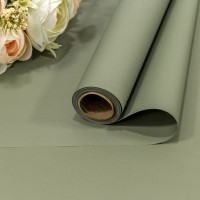 Плёнка 0,58*10м матовая "Корейская" 65мкм Серо-зелёный 1/30 Арт: 1638/4183