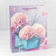 Пакет подарочный с 3D аппликацией "Гвоздики" (микс 260) 26*32*10 210г 1/20 1/240 Арт: 000260C - Пакет подарочный с 3D аппликацией "Гвоздики" (микс 260) 26*32*10 210г 1/20 1/240 Арт: 000260C